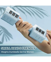 Sportneer Adjustable Dumbbells Hand Weights 4 in 1 Set Each 2lb 3lb 4lb 5lb Free Weights Fast Adjust for Women Men Home Gym Workout Strength Training