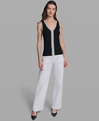 Karl Lagerfeld Paris Women's V-Neck Sweater