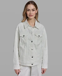 Karl Lagerfeld Paris Women's Long-Sleeve Collared Jacket