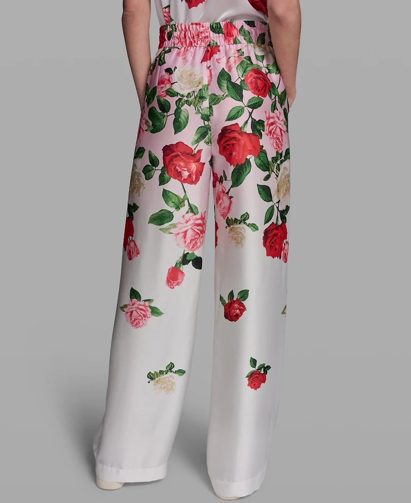 Karl Lagerfeld Paris Women's Printed Pull-On Pants
