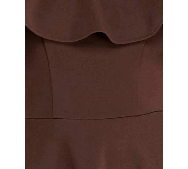 B Darlin Juniors' Ruffled Off-The-Shoulder Dress
