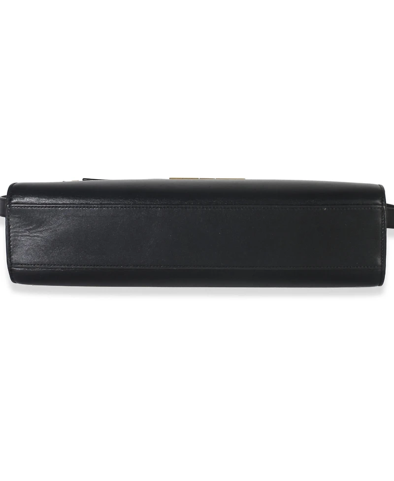 Pre-Owned Saint Laurent Black Calfskin Medium Manhattan Shoulder Bag