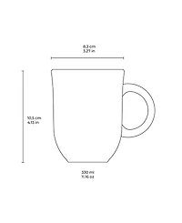 Porto Brasil Stoneware Coup Mugs, Set of 4