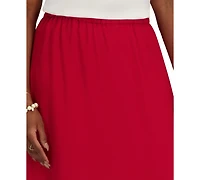 Kasper Women's Pull-On Shirred A-Line Skirt