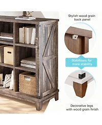 Yigii 9 Cube Storage Organizer - Farmhouse Modern Design for Home Office,Easy Assembly