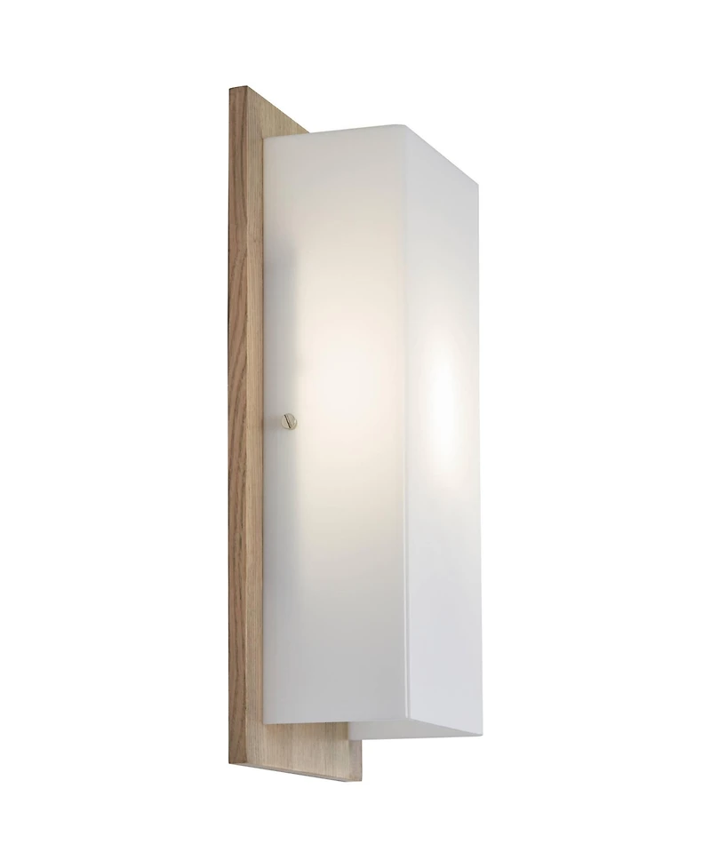 360 Lighting Lucero High Ash Wood Finish Modern Panel Wall Sconce