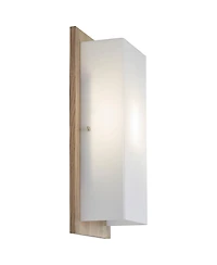 360 Lighting Lucero High Ash Wood Finish Modern Panel Wall Sconce