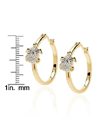 Macy's Diamond Accent 0.01 ct. t. w. Turtle Hoop Earrings