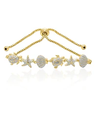 Macy's Diamond Accent 0.005 ct. t. w. Sealife Adjustable Bolo Bracelet