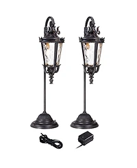 John Timberland Casa Marseille 35" High Traditional 4-Piece Outdoor Landscape Path Light Set Porch Led Bulb Finish
