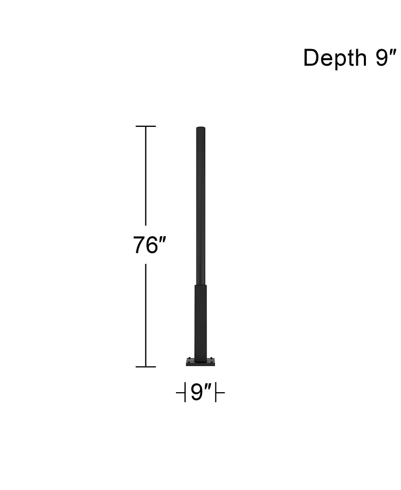 John Timberland Titan 76" High Black Outdoor Light Post