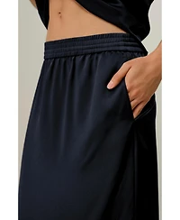 Lilysilk Women's Washable Silk Charmeuse Pull-on Skirt