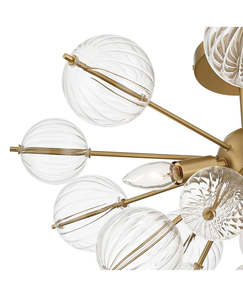 Possini Euro Design Possini Euro Magrania 23" Wide Gold Sputnik 3-Light Ceiling Light