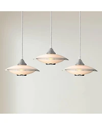 Possini Euro Design Possini Euro Saucer 8"W Nickel and Glass Led Mini Pendant Set of 3