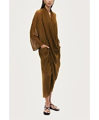 Nocturne Women's Draped V-Neck Midi Dress