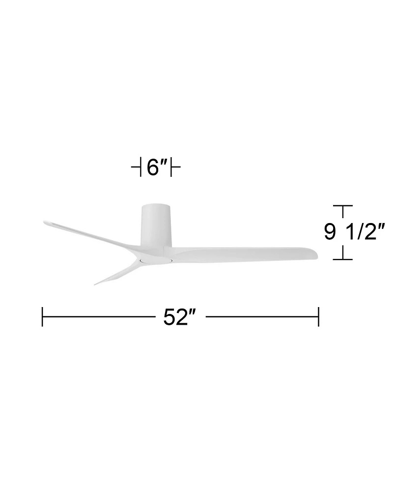 Casa Vieja 52" Zebec Hugger Ceiling Fan with Remote Control