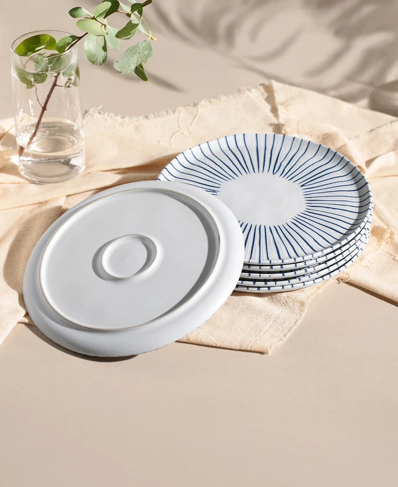 Porto Brasil Elemento Stoneware Dessert Plates, Set of 6