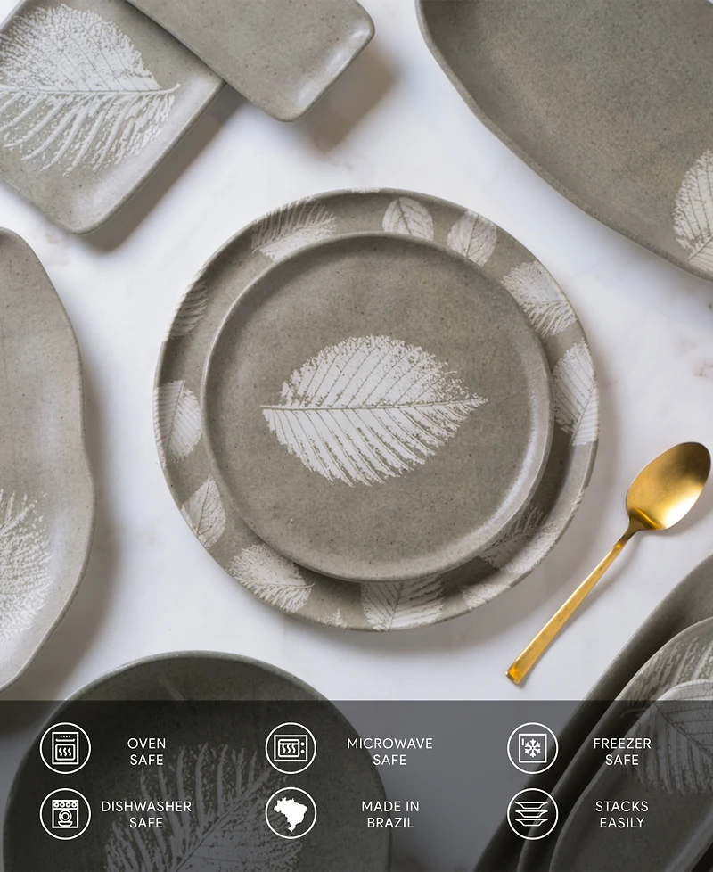 Porto Brasil Seiva Stoneware Dinner Plates, Set of 6