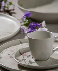 Porto Brasil Campestre Stoneware Coffee Cup and Saucer Set, Service for 6