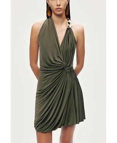 Nocturne Women's Draped Halter Mini Dress