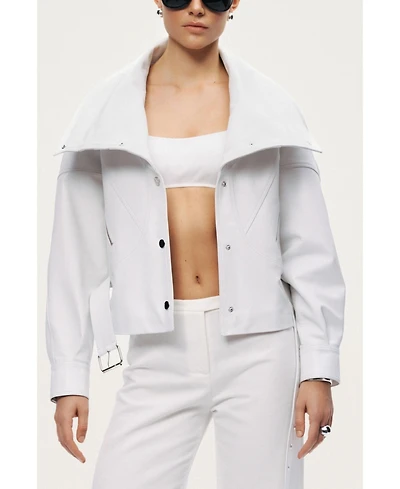 Nocturne Women's High-Neck Belted Jacket