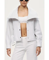Nocturne Women's High-Neck Belted Jacket