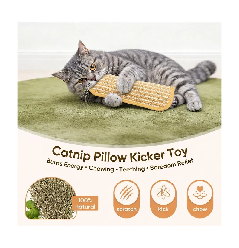 Nocciola Sisal Catnip Kicker Toy 2 Pack
