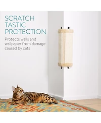 Aronkl Corner Wall Cat Scratcher Set of 2 Mounted Sisal Pad Vertical Scratch Panel Wall Protector