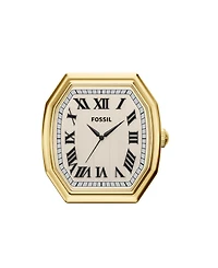 Fossil Women's Harlow Three-Hand Gold-Tone Alloy Desk Clock, 63mm