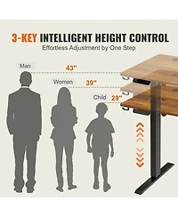 Gouun Electric Standing Desk 47.2 x 23.6 in, Adjustable Height, 180 lbs
