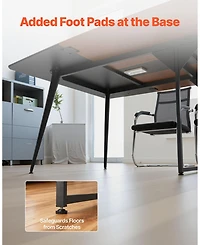 Gouun 8 ft Conference Table, Boat Shaped, Seats 10, 94.49 x 47.24 in