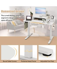 Gouun Electric Standing Desk 48 x 24 in with 2 Drawers