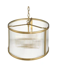 Possini Euro Design San Rocco Fluted Glass 3-Light Pendant Light