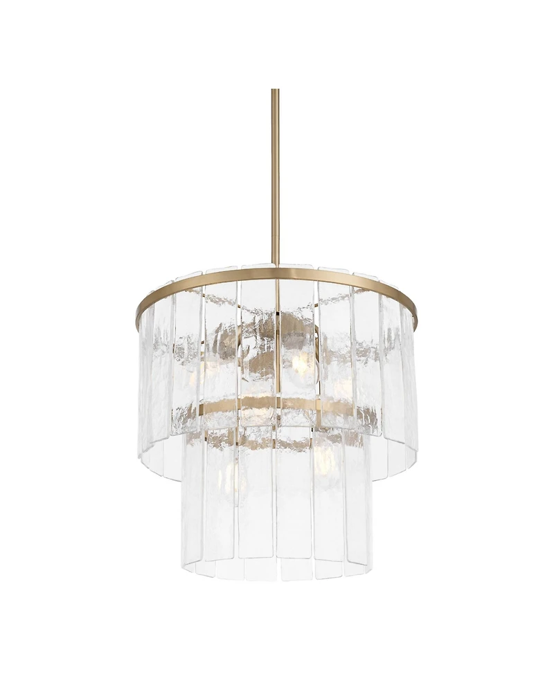 Possini Euro Design Soresi Satin Glass 6-Light Pendant