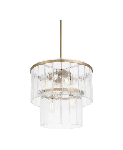 Possini Euro Design Soresi Satin Glass 6-Light Pendant