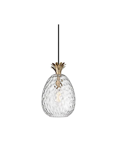 Possini Euro Design Pineapple Warm Hammered Glass Pendant Light