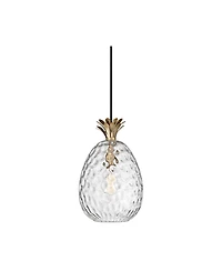 Possini Euro Design Pineapple Warm Hammered Glass Pendant Light