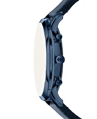 Fossil Men's Neutra Chronograph Navy Leather Watch, 44mm