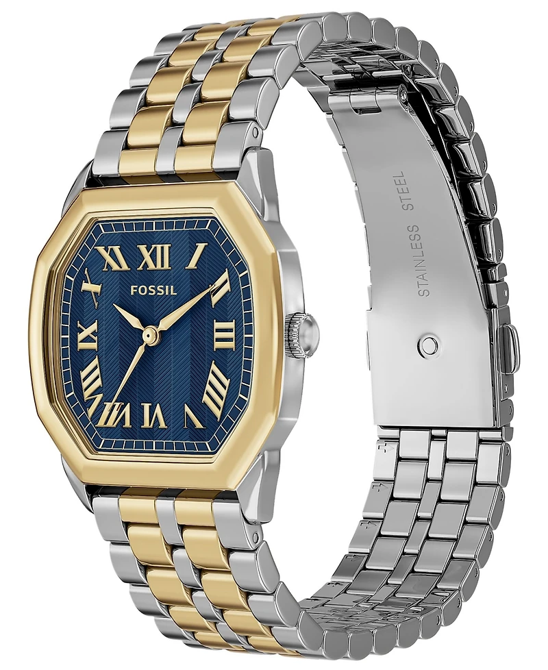 Fossil Women's Harlow Three-Hand Two-Tone Stainless Steel Watch, 27mm