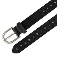 Levi's Women's Fully Adjustable Perforated and Studded Leather Jean Belt