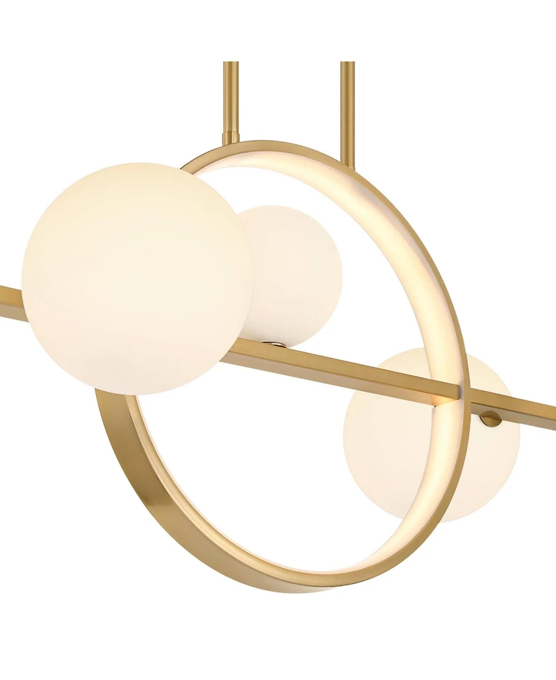 Possini Euro Design Possini Euro Villani 38 1/2"W Soft Linear 5-Light Led Chandelier