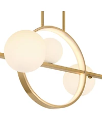 Possini Euro Design Possini Euro Villani 38 1/2"W Soft Linear 5-Light Led Chandelier