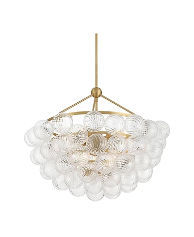 Possini Euro Design Possini Euro Albaro 27"W Fluted Glass 9-Light Pendant Light