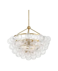 Possini Euro Design Possini Euro Albaro 27"W Fluted Glass 9-Light Pendant Light