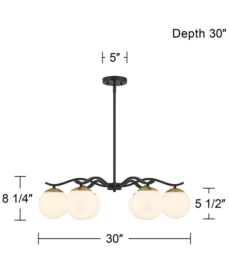 Possini Euro Design Possini Euro Newall 30" Wide 6-Light Chandelier