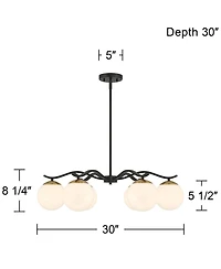 Possini Euro Design Possini Euro Newall 30" Wide 6-Light Chandelier