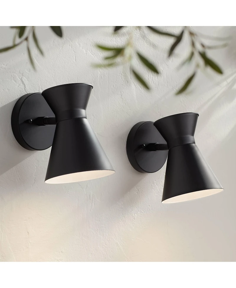 John Timberland Vance Modern Outdoor Wall Light Fixtures Set of 2 Led Swivel Head for Post Exterior Barn Deck House