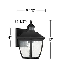 John Timberland Beaufort Vintage Outdoor Wall Light Fixtures Set of 2 Motion Sensor Dusk to Dawn Clear Seedy Glass for Exterior