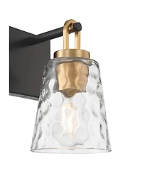 Possini Euro Design Possini Euro Shadia 9" High Brass Water Glass Wall Sconce