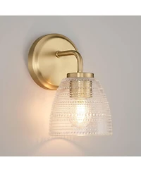 Possini Euro Design Possini Euro Sabrina 9" High Satin Brass and Glass Wall Sconce
